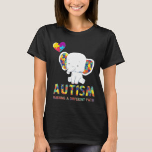Camiseta Elefante Autismo-Autismo Caminando Por Un Camino D