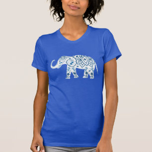 Camiseta Elefante Azul Pateado Ornate