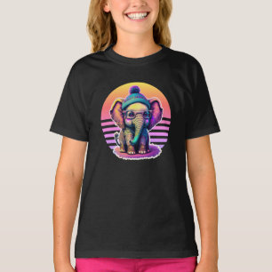 Camiseta Elefante bebé con gafas y beanias