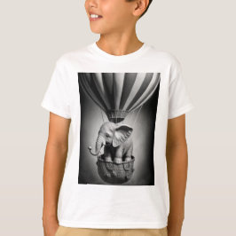 Camiseta Elefante bebé en un globo de aire caliente