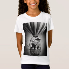 Camiseta Elefante bebé en un globo de aire caliente