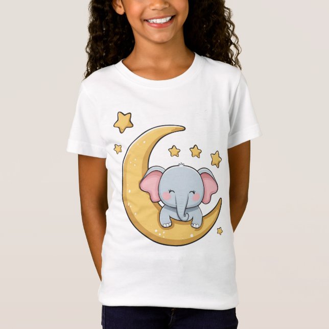 Camiseta elefante bebé feliz (Anverso)