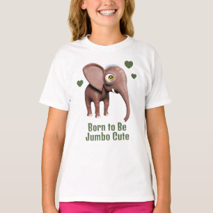 Camiseta Elefante bebé lindo personalizado nacido para ser