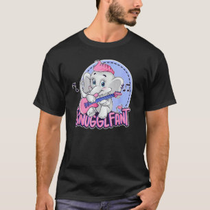 Camiseta Elefante Bebé Tocando Guitarra - Heavy Metal, Hard