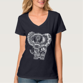 Camiseta Elefante blanco bohemio Tee Shirt
