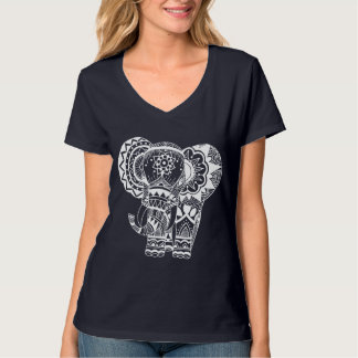 Camiseta Elefante blanco bohemio Tee Shirt