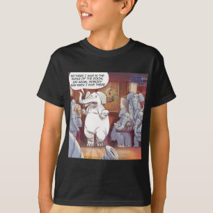Camiseta Elefante Blanco Divertido en la Habitación