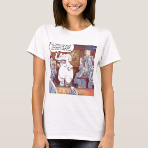 Camiseta Elefante Blanco Divertido en la Habitación