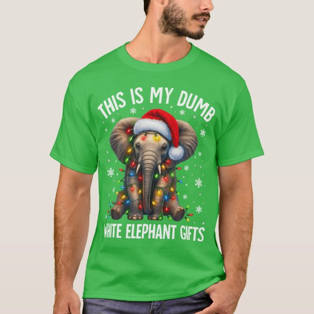 Camiseta Elefante Blanco Para Pijamas Menores De 15 20 (Anverso)