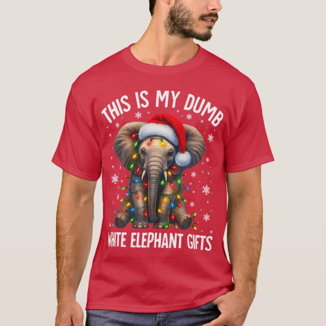 Camiseta Elefante Blanco Para Pijamas Menores De 15 A 20 -  (Anverso)