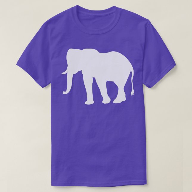 Camiseta Elefante blanco Silhouette Zoólogo Elefante Mundia (Diseño del anverso)