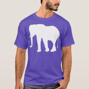 Camiseta Elefante blanco Silhouette Zoólogo Elefante Mundia