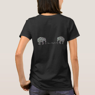Camiseta Elefante brillante mosaico destellante Personaliza