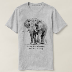 Camiseta Elefante Bull que toma a un paseo el   fauna