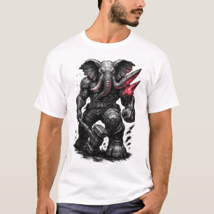 Camiseta Elefante ciberpunk