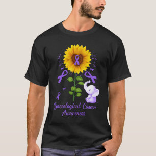 Camiseta Elefante Cinta púrpura Gynecológica Cáncer Awaren