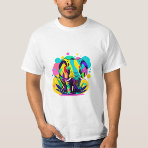 Camiseta Elefante colorido