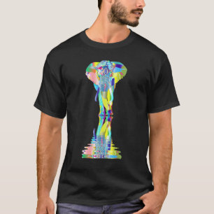 Camiseta Elefante colorido arcoiris - Salven a los elefante