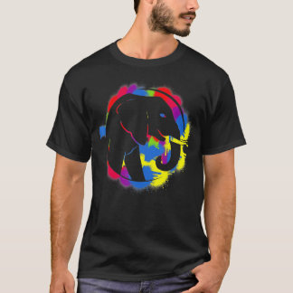 Camiseta Elefante colorido Wildlife Animales salvajes