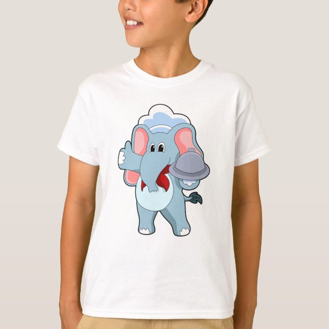 Camiseta Elefante como agua con bandeja (Anverso)