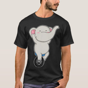 Camiseta Elefante como artista en circo con neumáticos