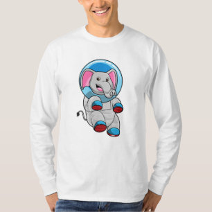 Camiseta Elefante como astronauta en la esfera del vidrio
