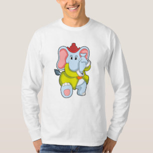 Camiseta Elefante como bombero con protectores