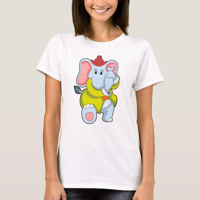 Camiseta Elefante como bombero con protectores (Anverso)