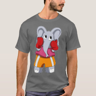 Camiseta Elefante como boxeador con guantes de boxeo