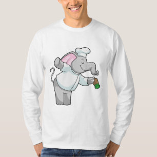 Camiseta Elefante como chef con agitador de sal