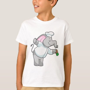 Camiseta Elefante como chef con agitador de sal