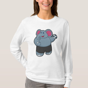 Camiseta Elefante como jugador de balonmano con balonmano