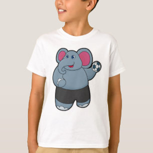 Camiseta Elefante como jugador de balonmano con balonmano