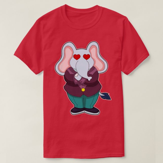 Camiseta Elefante como maduro con traje (Diseño del anverso)