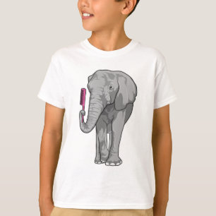 Camiseta Elefante como peluquero con comb