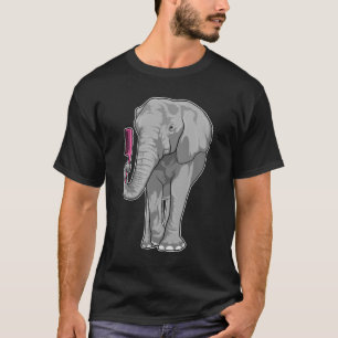 Camiseta Elefante como peluquero con comb