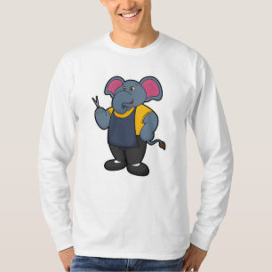 Camiseta Elefante como peluquero con tijeras