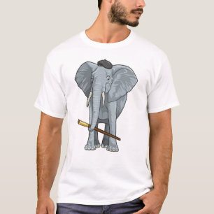 Camiseta Elefante como pintador con pincel de pintura