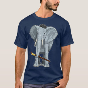 Camiseta Elefante como pintador con pincel de pintura