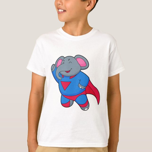 Camiseta Elefante como superhéroe (Anverso)