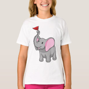 Camiseta Elefante con bandera