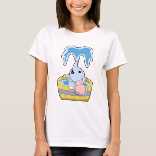 Camiseta Elefante con bañera llena de agua