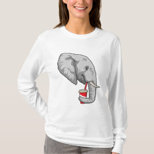 Camiseta Elefante con bebida