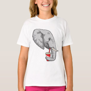 Camiseta Elefante con bebida