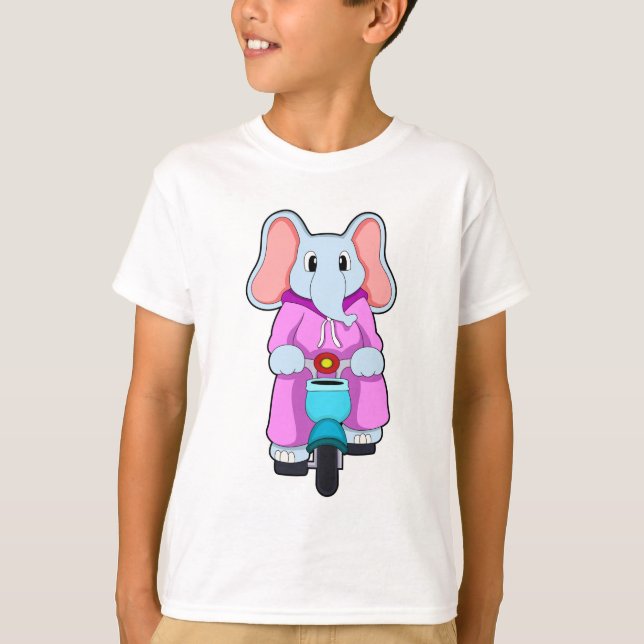 Camiseta Elefante con bicicleta (Anverso)