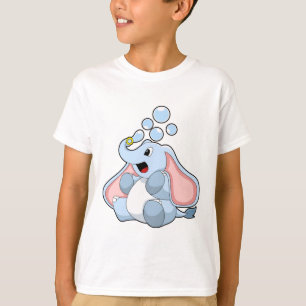 Camiseta Elefante con burbujas de agua