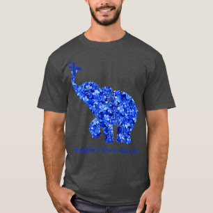 Camiseta Elefante con caza de flores Concienciación sobre l