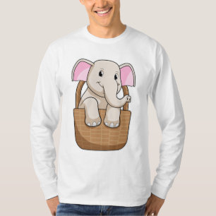 Camiseta Elefante con cesta