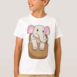 Camiseta Elefante con cesta