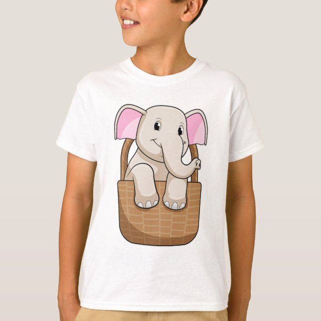 Camiseta Elefante con cesta (Anverso)